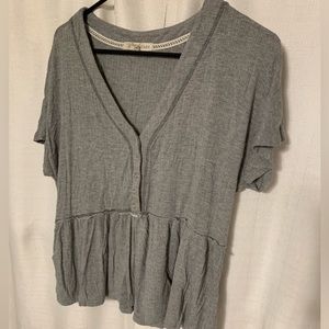 Gray peplum top